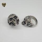 (4-0023-1) Stainless Steel - Skull Men Ring.