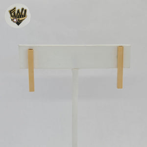 (1-1229-1) Gold Laminate - Long Squared Earrings - BGF