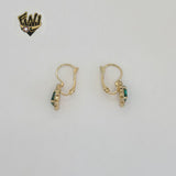 (1-1191) Gold Laminate - Tear Drop Zircon Earrings - BGF