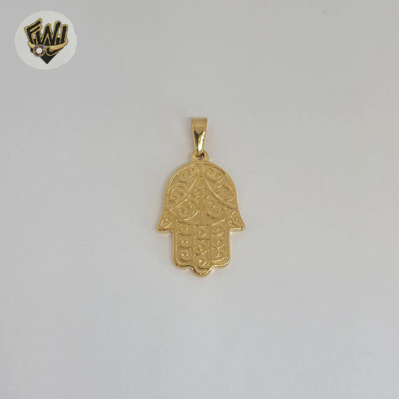 (4-2086) Stainless Steel - Hamsa Hand Pendants.