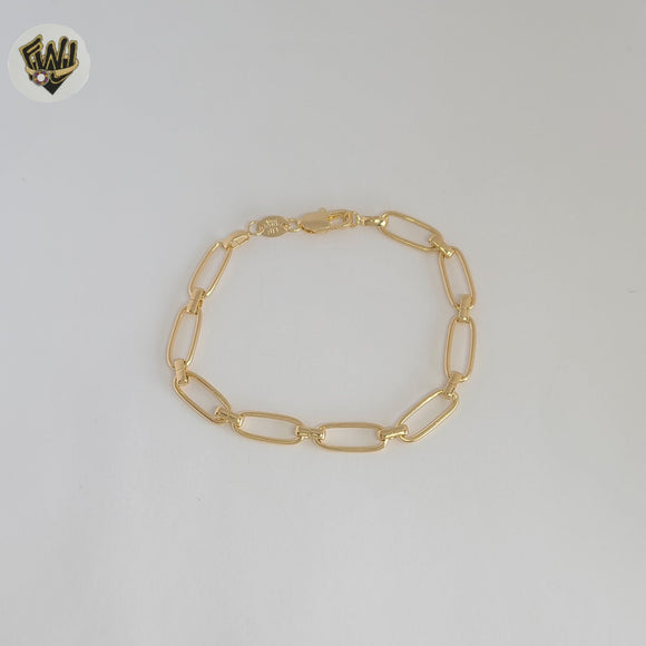 (1-0780) Gold Laminate - 6mm Paper Clip Bracelet - BGF