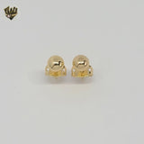 (1-1065) Gold Laminate - Half Stud Earrings - BGO