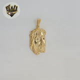 (1-2411-1) Gold Laminate - Jesus Face Pendant - BGF