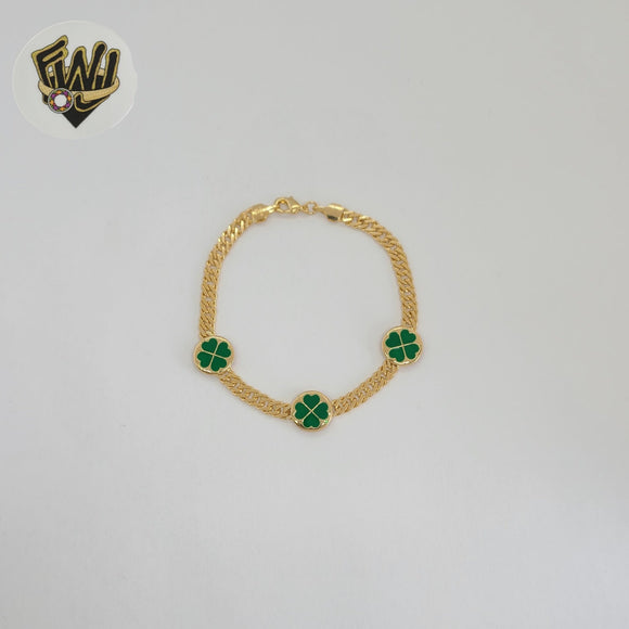 (1-0758) Gold Laminate - 5mm Four Leaf Bracelet - BGF