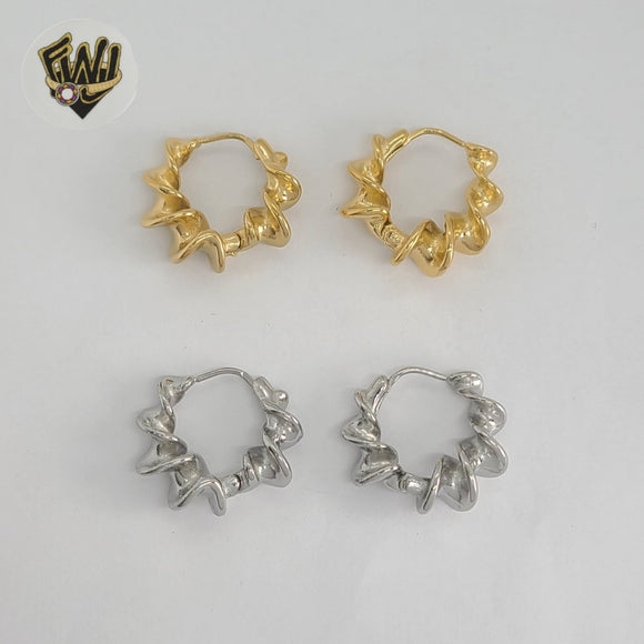 (4-2115) Stainless Steel - Twisted Hoops.