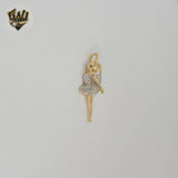 (1-2275-1) Gold Laminate- Ballerina Pendants - BGF
