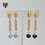 (1-1227) Gold Laminate - Long Earrings - BGF