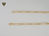 (1-1540-D) Gold Laminate - 5mm Long Rolo Paper Clip Link Chain - BGO