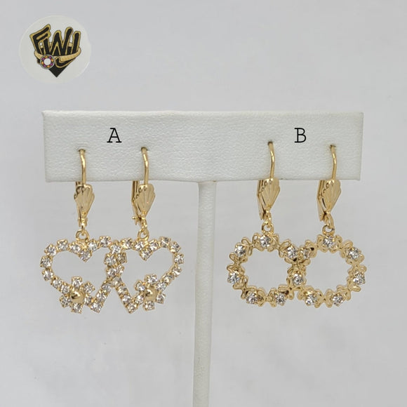 (1-1204-1) Gold Laminate - Long Earrings - BGF