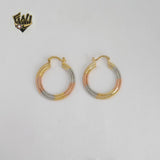 (1-2781) Gold Laminate - Three Tone Hoops - BGO