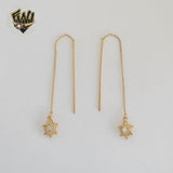(1-1120) Gold Laminate - Long Earrings - BGF