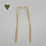 (1-1211-6) Gold Laminate - Stud Dangle Earrings - BGF