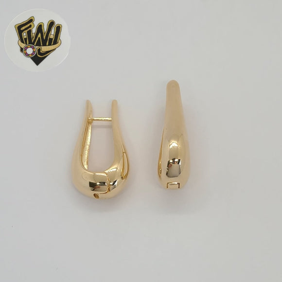 (1-2987-3) Laminado dorado - Aros colgantes gruesos - BGF