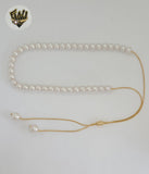 (1-6417) Laminado Oro - Collar Perlas Ajustable - BGF