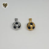 (4-2308) Colgantes de balón de fútbol de acero inoxidable.