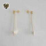 (1-1222) Gold Laminate - Heart Herringbone Earrings - BGF