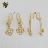 (1-1234) Laminado Oro - Pendientes Largos - BGF