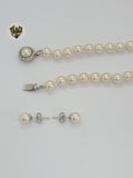 (MSET-43) Gold Laminate - 7mm Two Colors Mallorca Pearls Set - BGF