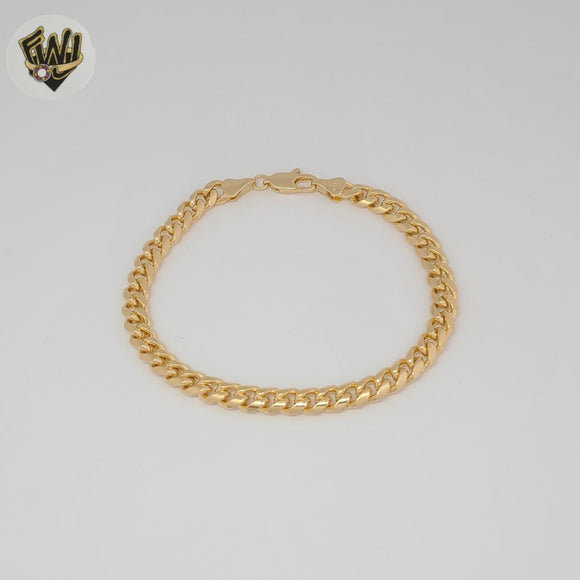 (1-0401) Laminado de oro - Brazalete curvo de 3 mm - BGF