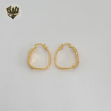 (1-2932-2) Gold Laminate- Squared Zircon Hoops - BGO