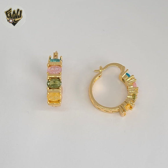 (1-2959-1) Laminado Dorado - Aros Multicolor - BGO