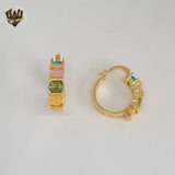 (1-2959-1) Laminado Dorado - Aros Multicolor - BGO