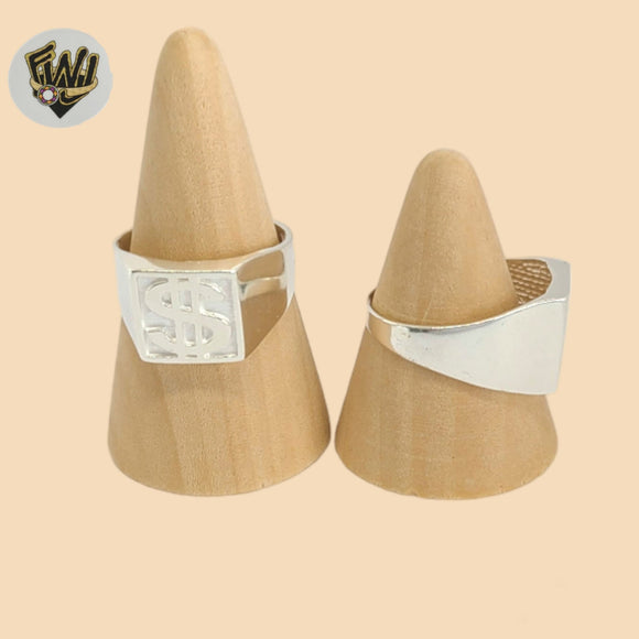 (2-5276-1) Plata de ley 925 - Anillo con signo de dólar para hombre