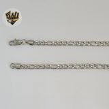 (4-3291-S) Stainless Steel - 5.2mm Figaro Link Chain.