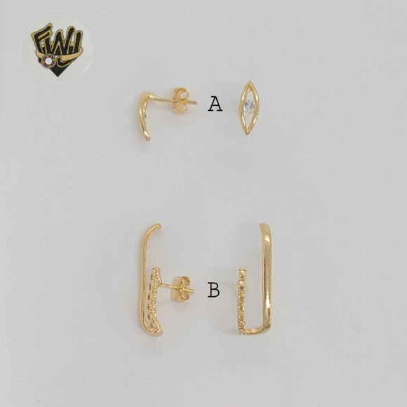 (1-1197-2) Laminado de oro - Aretes alternativos - BGF
