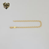 (1-0608) Gold Laminate - 4mm Hearts Link Bracelet - 7" - BGF