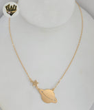 (1-6401-3) Gold Laminate - Rolo Link Planet Necklace - 16" - BGF