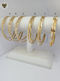 (1-4032) Gold Laminate - 3mm Two tones Bangles - Dozen - BGO