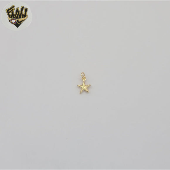 (1-2029) Gold Laminate - Starfish Pendants - BGF