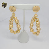 (1-1219) Gold Laminate - Balls Dangle Earrings - BGF