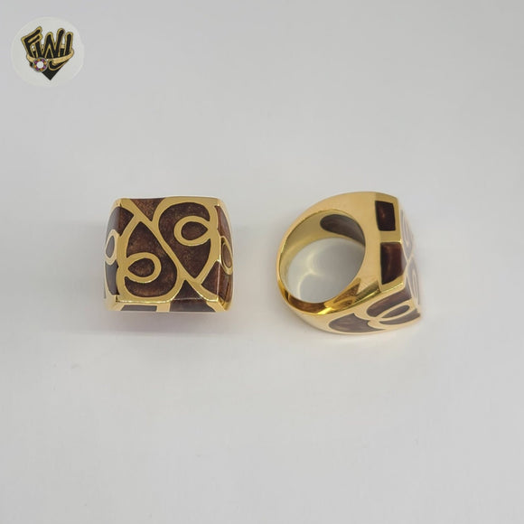 (4-0078) Acero inoxidable - Anillo para hombre con circonitas talladas.