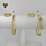 (MBRA-25-1) Acero Inoxidable - Brazalete con Anillo.