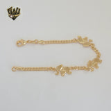 (1-0566) Gold Laminate - 3mm Curb Link Elephant Bracelet - 7" - BGF