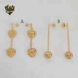 (1-1243) Gold Laminate - Long Earrings - BGF