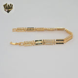 (1-60093) Gold Laminate - 7mm Greek Zircon Bracelet - BGO