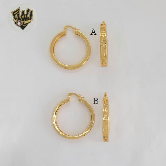 (1-2723) Gold Laminate - Cut Out Hoops - BGO