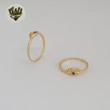 (1-3063-1) Gold Laminate - Evil Eye Ring - BGF