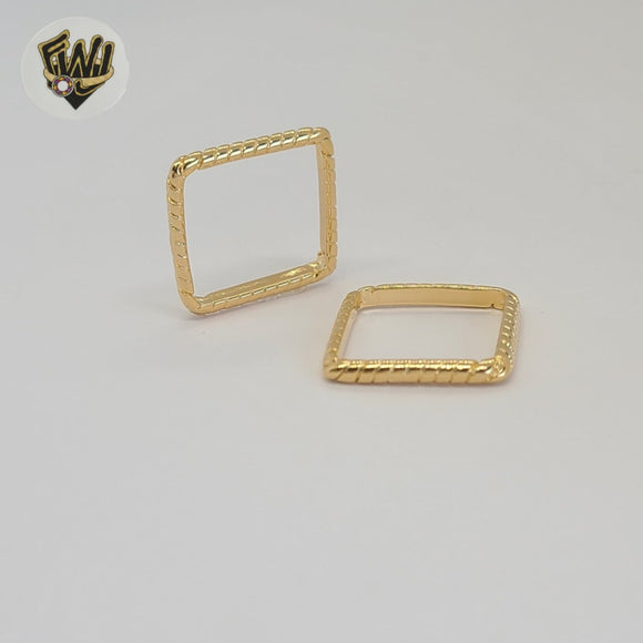 (1-3008-1) Gold Laminate - Square Carved Ring - BGF