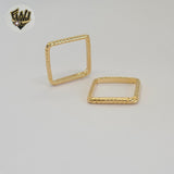 (1-3008-1) Gold Laminate - Square Carved Ring - BGF