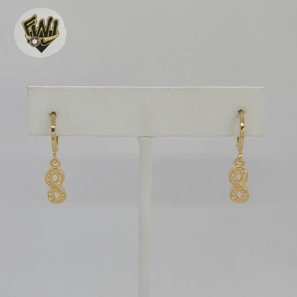 (1-1173-1) Gold Laminate - Infinity Dangle Earrings - BGF