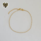(1-0512) Gold Laminate - 1mm Tennis Bracelet - BGF