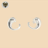 (2-3243) 925 Sterling Silver - Stud Drop Earrings.