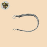 (2-0303) 925 Sterling Silver - 7.5mm Oxidized Braided Bracelet.