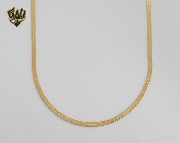 (1-1620-C) Gold Laminate - 2.5mm Herringbone Link Chain - 14