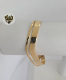 (1-4090-1) Laminado de oro - Brazaletes abiertos lisos de 10 mm - BGF