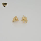 (1-1210-6) Gold Laminate - Sunburst Stud Earrings - BGF